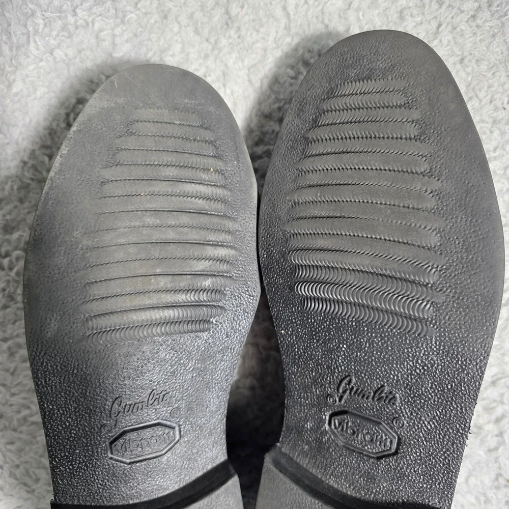 E.T.‎ Wright Penny Loafers Black Brown Two Tone Pebbled Leather Vibram Mens 10D